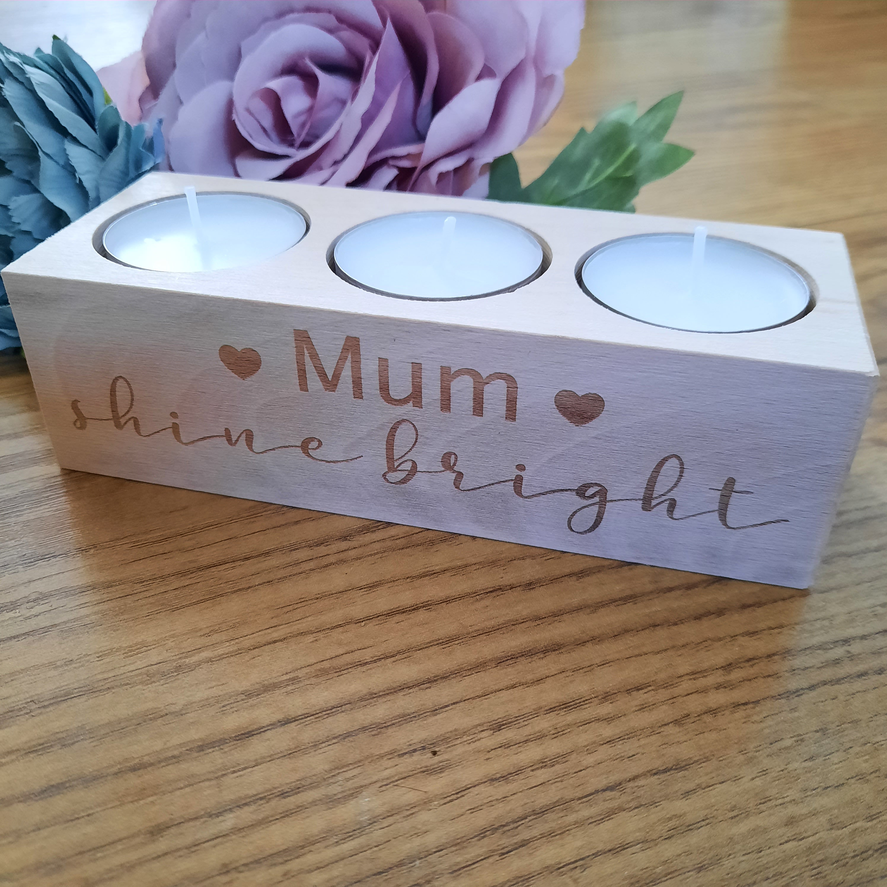 Memorial 3 Tealight Candle Personalised / Remembrance / Loss Etsy