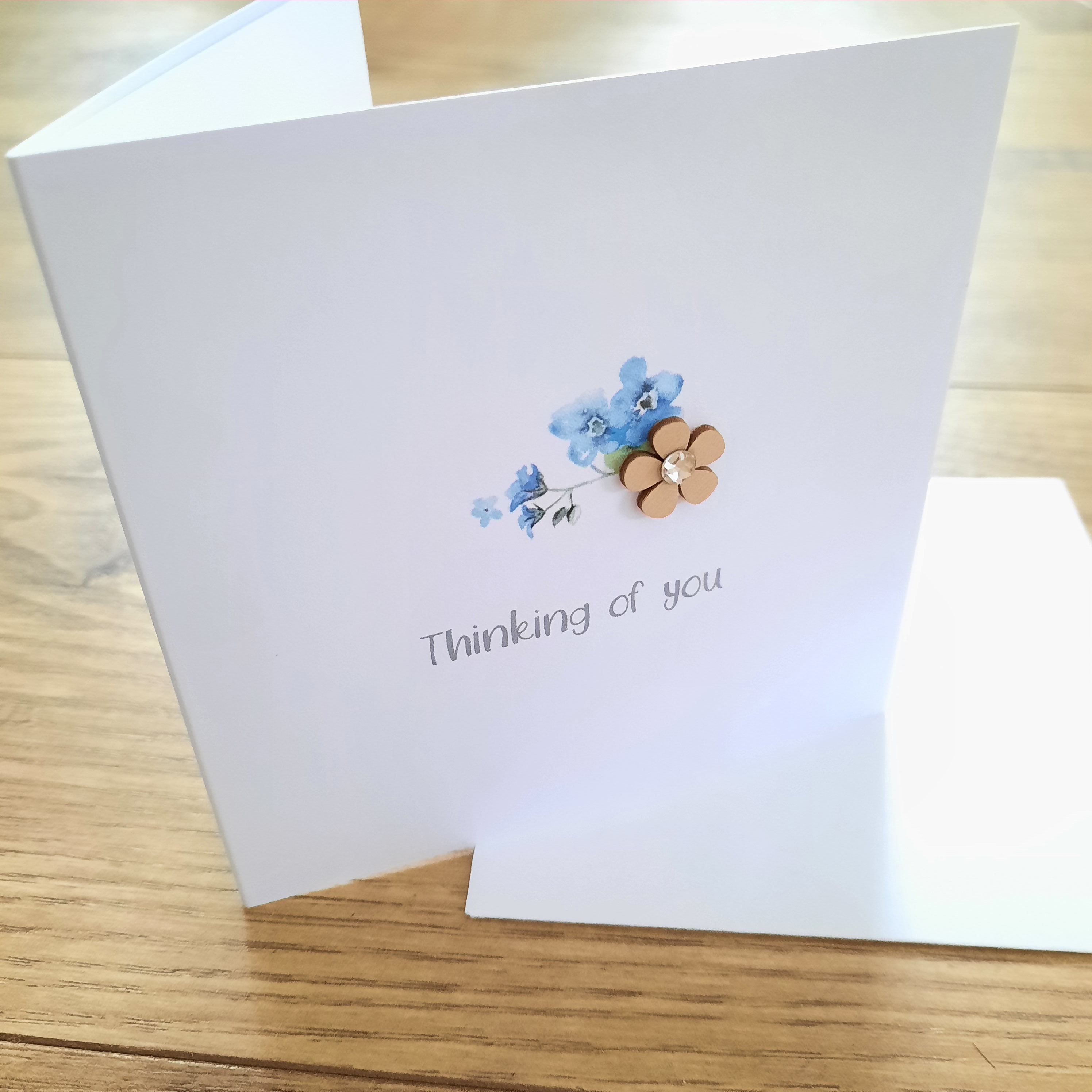 Thinking of You Forget-Me-Not Card Bereavement Card / | Etsy