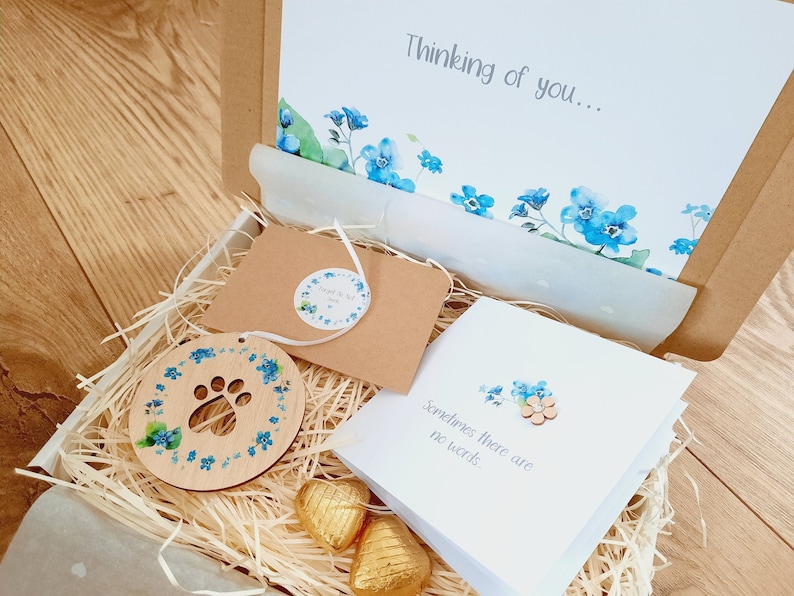 Pet Bereavement Box / Pet Comfort Box / Pet Loss / Hug in a box / Letter Box Gift / Thinking of you image 1