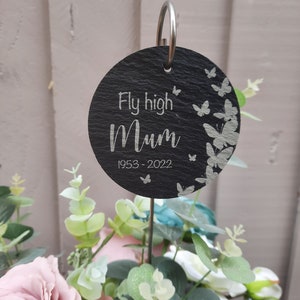 Mother's day gift Memorial Garden Slate and Hook / Baby loss / Adult Loss / Butterfly Memorial Plaque / Bereavement Gift / Garden Memorial image 6