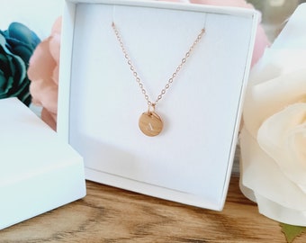 Mother's day gift - Personalised Initial Necklace - Rose Gold / Letter Pendant / Tiny Initial / Mum gift / Monogram / Name Necklace