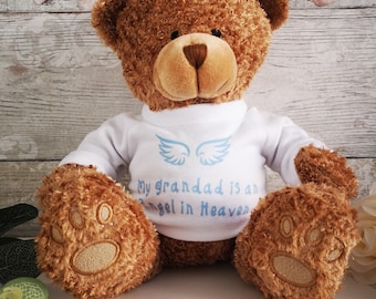 Personalised Memory Bear - Grandad / Nanny - Bereavement / Remembrance Gift