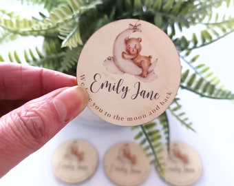 15 Funeral Favours / In Memory / Love you to the moon and back Funeral Tokens / Personalised Fridge Magnet / Funeral Gift / Memorial