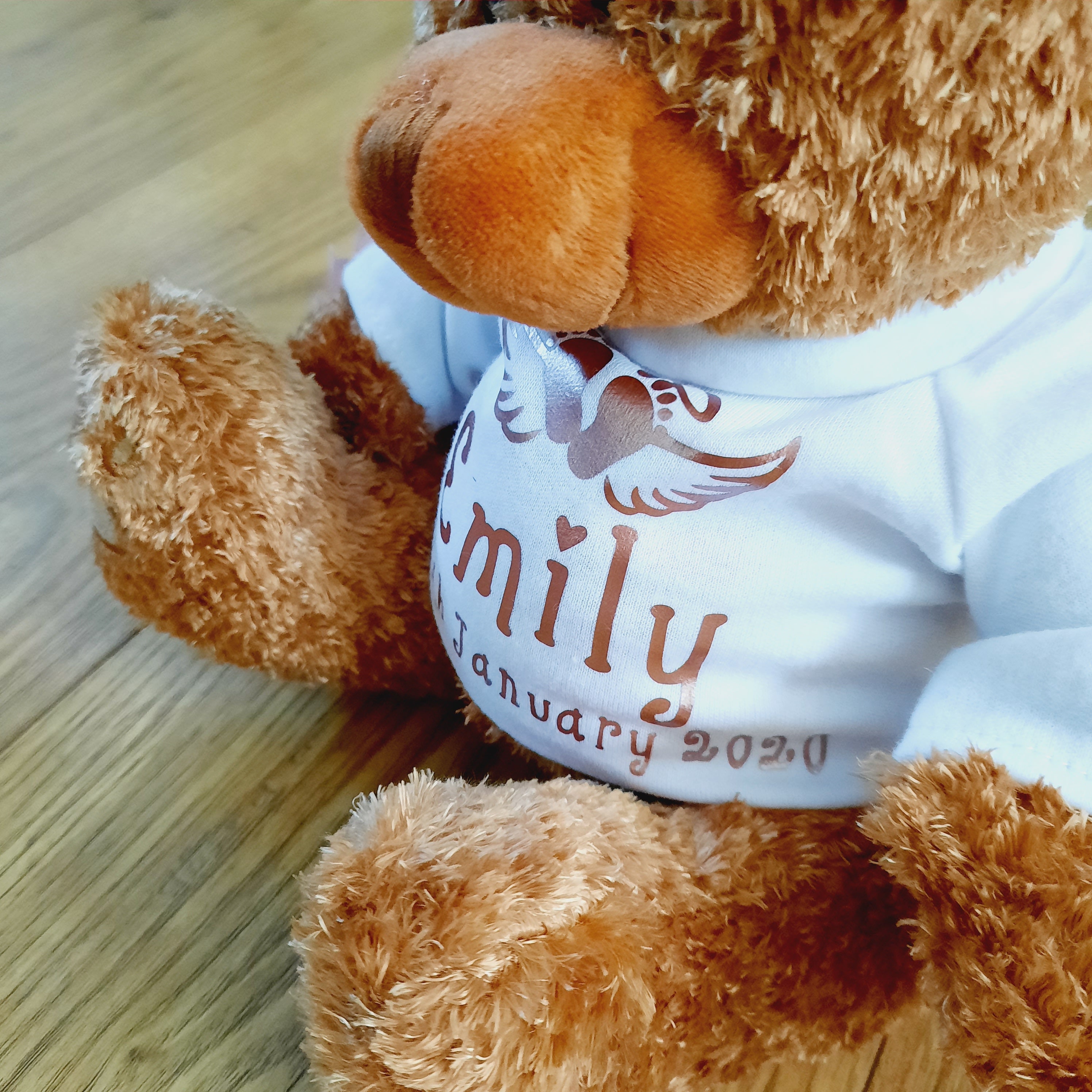 Personalised Angel Wings Memory Bear Baby Loss / Bereavement Etsy