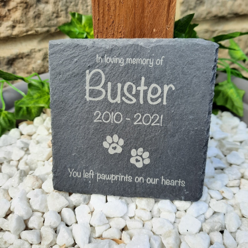 Pet Memorial Slate / Pet loss / Memorial Plaque / Loss of Dog / Loss of Cat / Pet Bereavement Gift image 1