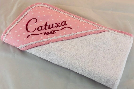 Pink Polka Dot Baby Bath Towel Hooded Baby Towel Pink Baby Bath Towel Personalized Baby Baby Towel Name Pink Burp Cloth Baby Keepsake Etsy Ireland