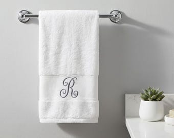 Monogrammed Bath Towel Set / Personalized Hand Towels / Bathroom Decor
