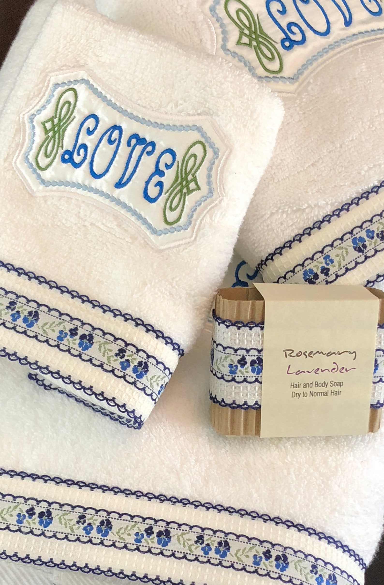 Monogrammed Towels Custom Bath Towels Fingertip Towel Etsy