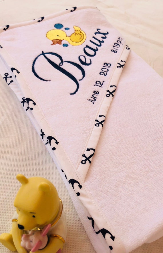 monogrammed baby bath towels