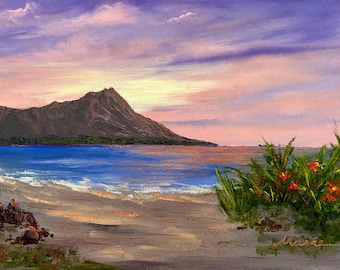 Diamond Head Oahu 12x9