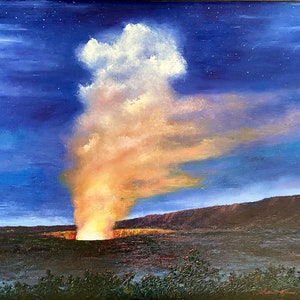 Noelle Rainbow Galaxy Palette Knife Oil Painting by R