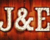 Sale Price! Aluminum Marquee Letters J&E for a wedding
