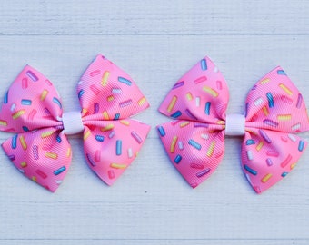 20 Girl 3.5/" Birthday Hair Bow Crown Heart Ice Cream Doughnut Lollipop Mermaids