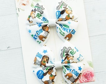 Toy Story theme pigtail hair bow set. Disney theme - hair clip - disneyworld - Hollywood studio - toy story bows