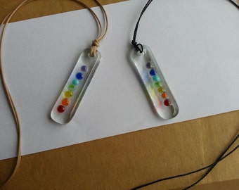 CHAKRA or LGBTQ pendant  necklace. Intricate handmade unique.  Comes with cord. Packed nicely in gift box.
