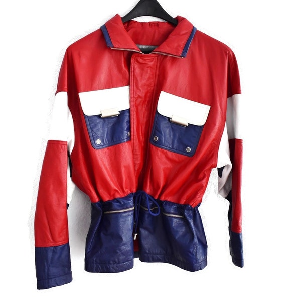 Red White Blue Jacket Etsy