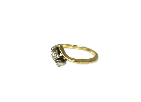 14k Gold Diamond Ring, 14k Gold Promise Ring, Dai… - image 3