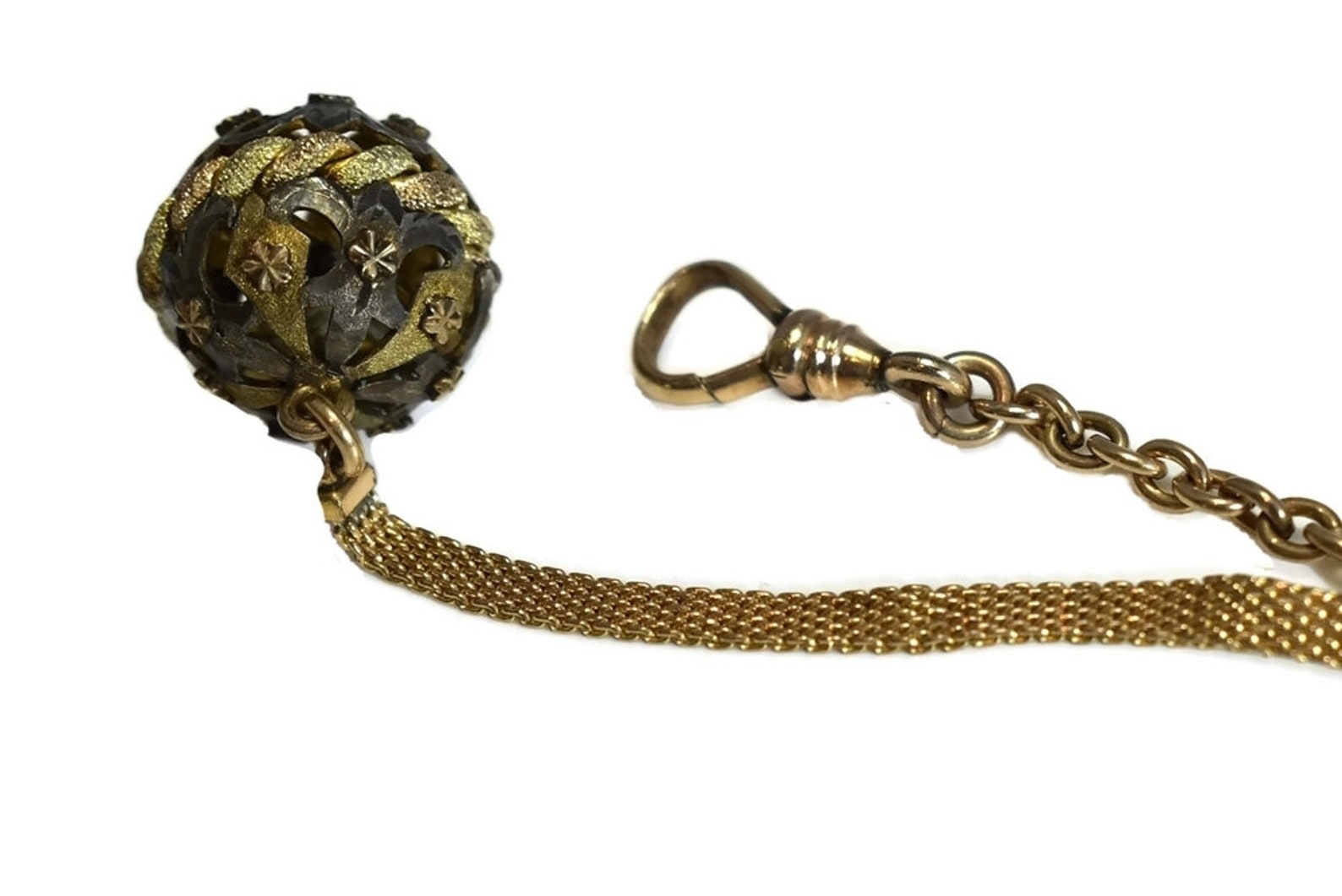 Antique Gold Filled Pocket Watch Chain and Fob Victorian Etsy