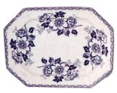 Antique Purple Mulberry Ironstone Platter Elsmore Forster c1853