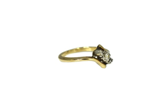 14k Gold Diamond Ring, 14k Gold Promise Ring, Dai… - image 6