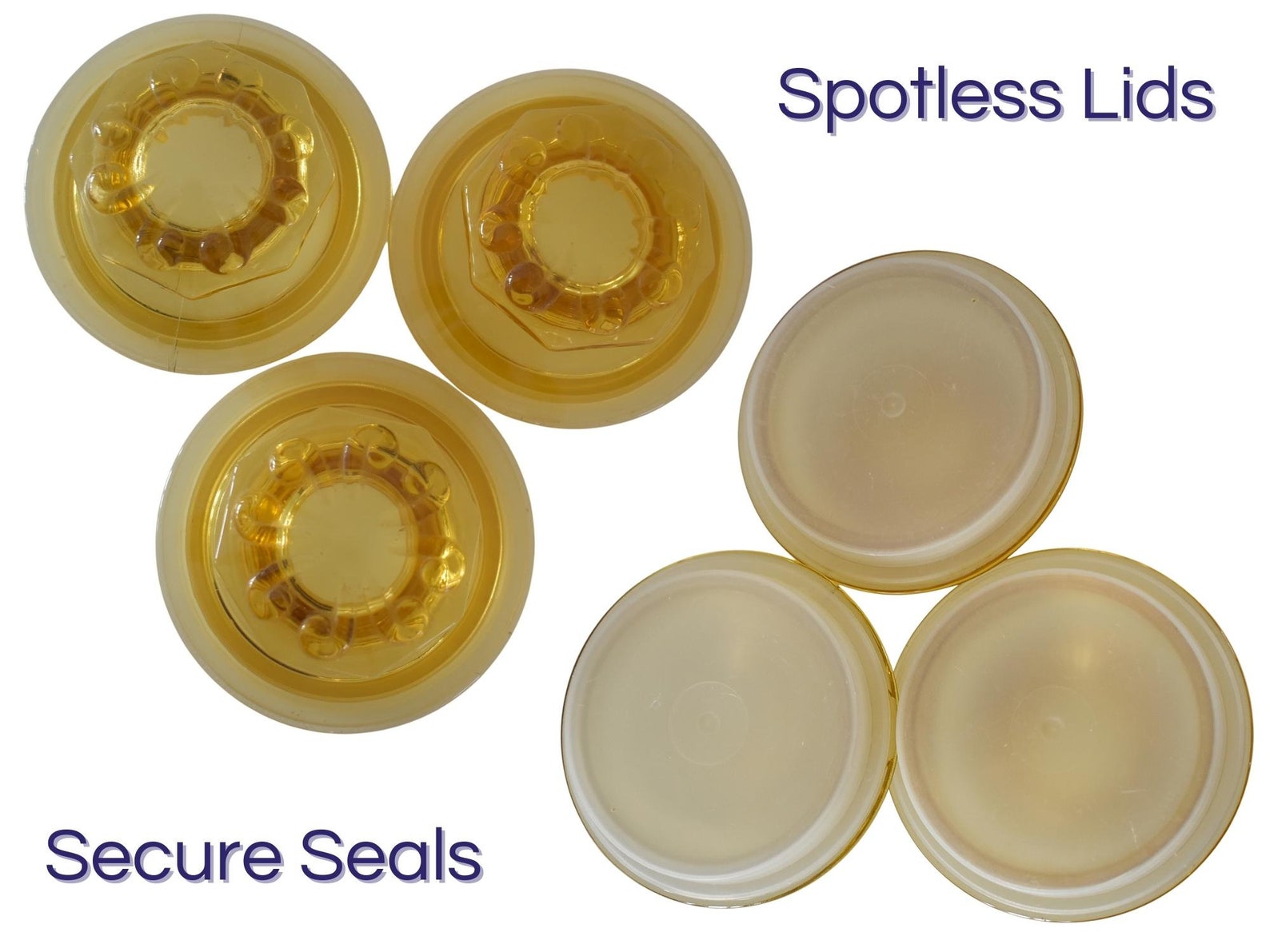 Pristine Vintage Yellow Glass Canister Set Federal Glass Big Etsy