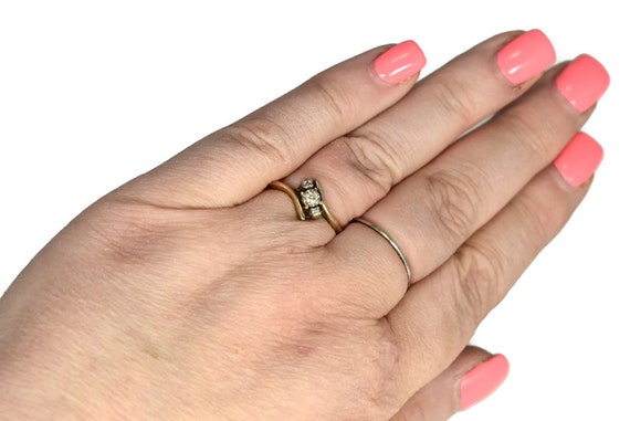 14k Gold Diamond Ring, 14k Gold Promise Ring, Dai… - image 7