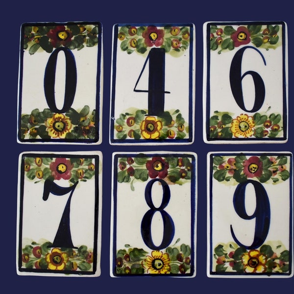 Tile House Numbers Etsy