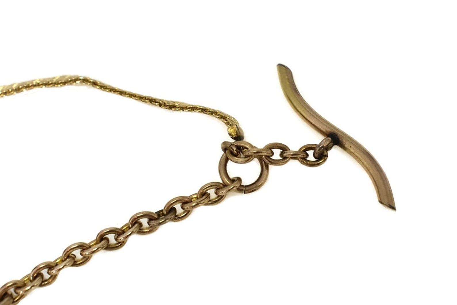 Antique Gold Filled Pocket Watch Chain and Fob Victorian Etsy