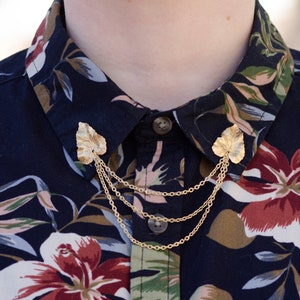 Gold Leaf Collar/Cardigan Clip
