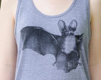 LAST CHANCE- Bat Screen Print Tank Top S