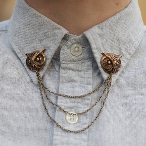 Bronze Bee Collar Chain/ Cardigan Clip Etsy