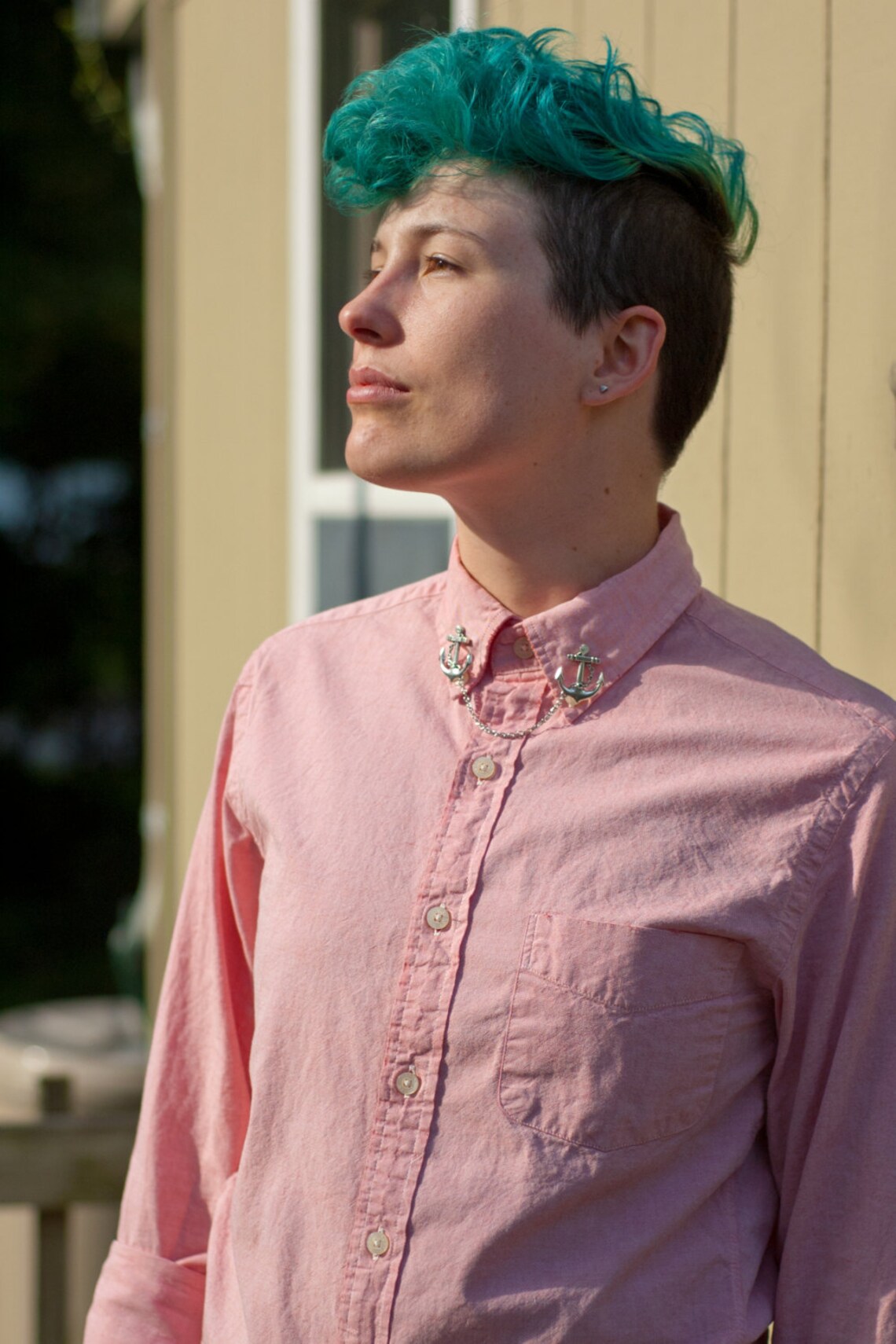 Silver Anchor Collar Clip Collar Chain Etsy