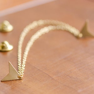 Gold Arrow Head Collar Chain Collar Clip image 2