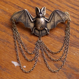 Bat Collar Pin/ Tie Pin Silver, Bronze, or Gold image 4