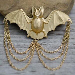 Bat Collar Pin/ Tie Pin Silver, Bronze, or Gold image 5