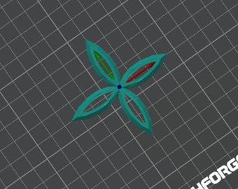 Flower Hair Ornament STL file DIGITAL DOWNLOAD