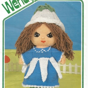 Wendy Victoria Plum Doll 2546 PDF Pattern Vintage DK yarn UK