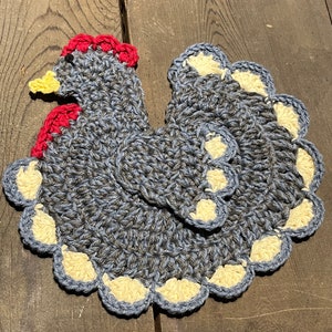 Crochet Chicken Potholders. Hand made crochet.