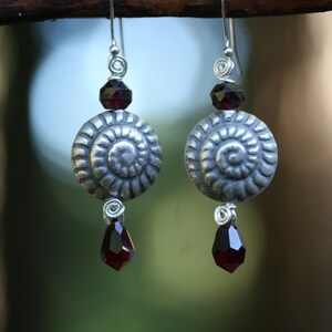 Garnet Spiral Drops