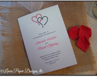 double heart wedding etsy