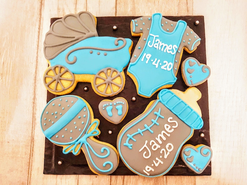 New baby Cookies / Christening Biscuits / Baby Shower Biscuits Etsy
