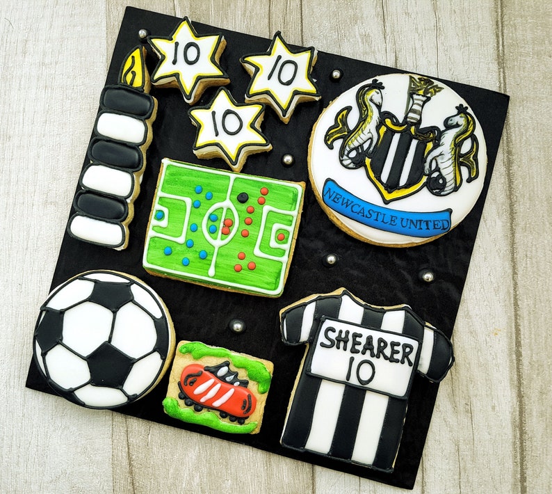 Bespoke Biscuits / Football Biscuits / Personalised Cookies / Etsy