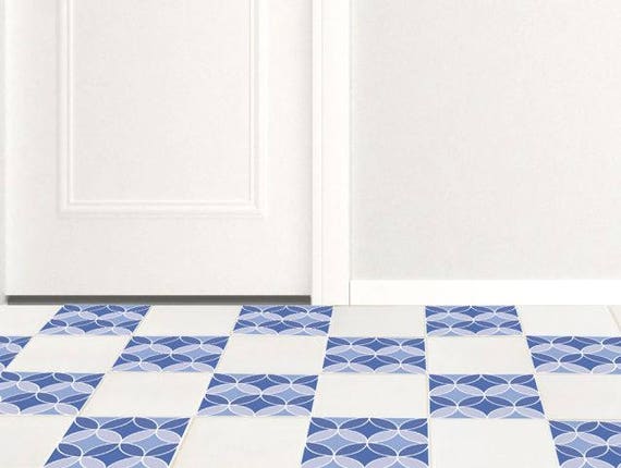 Floor Tile Decals Set Of 15 With Mermaid Pattern Decal Image 0