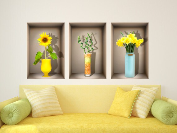 3d Niche Wall Decal Happy Colors For Living Room Bedroom Office 3d Decals 3d Wall Decals Wall Stickers Vinyl Stickers