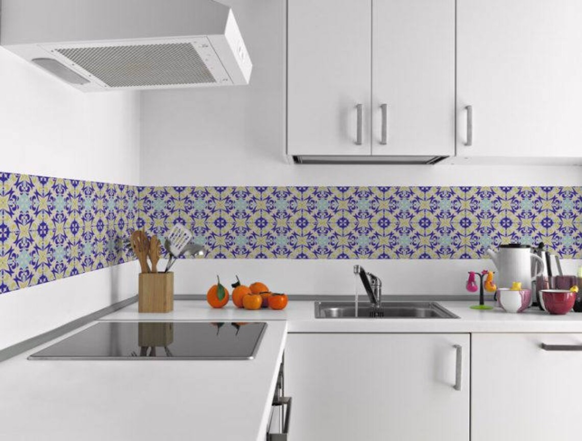 Tile decals SET OF 15 tile stickers for kitchen backsplash Etsy