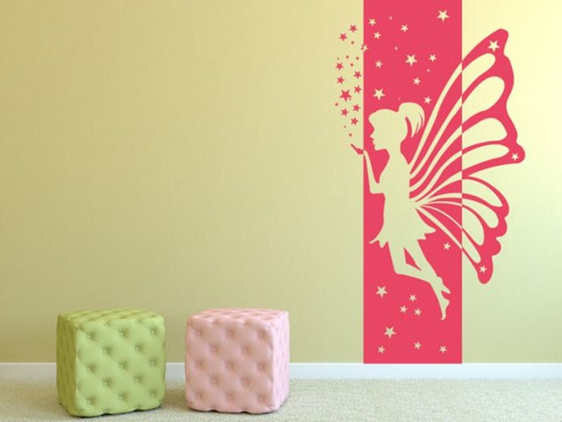 girl wall decal Wall sticker Star Fairy wall decal for kids room nursery wall decals,children wall decal,vinyl stickers,vinyl decal