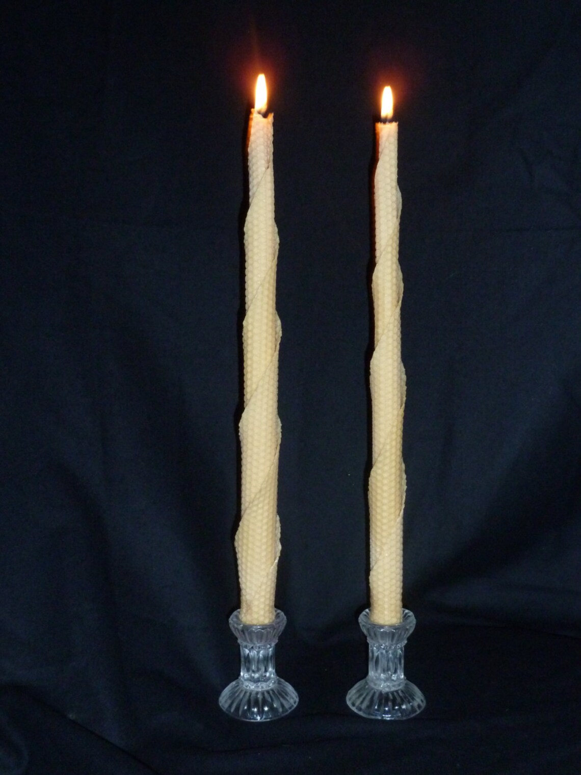 Beeswax Twisted Taper Candles Handmade sold as a pair 16 Etsy