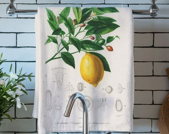 ɷ Paño de cocina, estampado Botanic Lemon ɷ