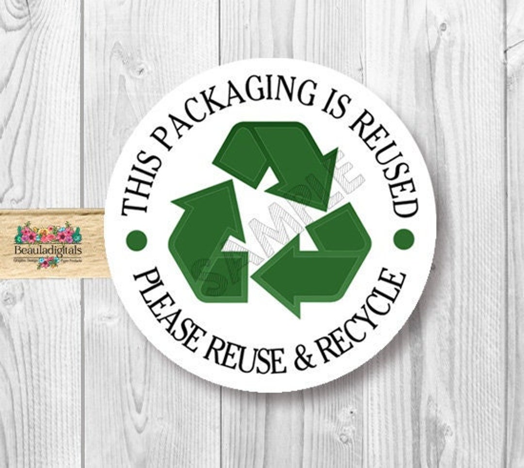 Recycle Stickers Printed Recycle Labels Packaging Sticker Etsy