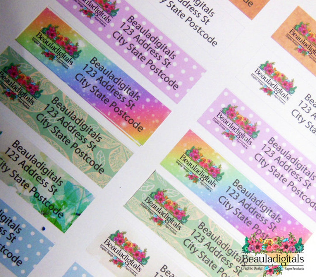 Personalised Address Label Address Slim Label Return Address Stickers